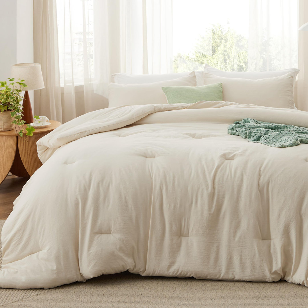 Bedsure Reversible Prewashed Comforter Set